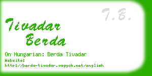 tivadar berda business card